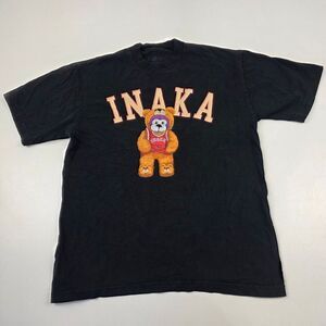 Inaka Power Bear Men's‎ Black T-Shirt Size Medium